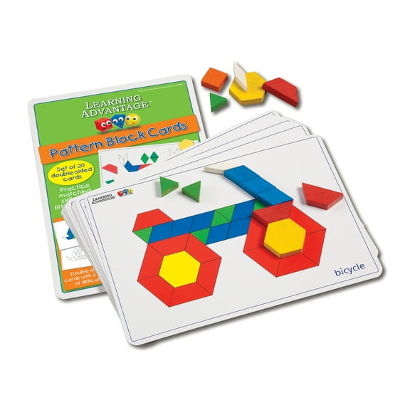 Learning Advantage™ Pattern Block Card, Pack of 20