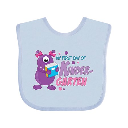

Inktastic My 1st Day of Kindergarten with Cute Purple Monster Gift Baby Girl Bib