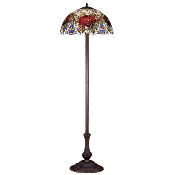 63" High Renaissance Rose Floor Lamp