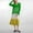 Green, variant on ITSAME Womens Plus Size Dress, Casual Loose Color Block Long Sleeve Pullover Cotton Long Dress Yellow S