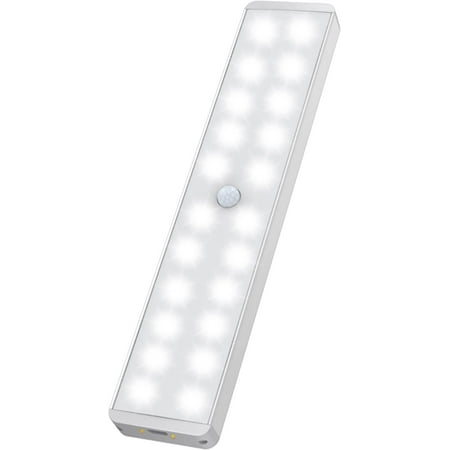 

Led Closet Light 24-Led Newest Version Rechargeable Motion Sensor Closet Light Under Cabinet Wireless Stick-Anywhere Night Light Bar With Large Battery For Stairs Wardrobe Kitchen (1 Pcs)