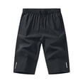 thumbnail image 6 of CIAKGIAF Capris for Men Casual Drawstring, Elastic Waist with Pockets Sporty 7/8 Length Pants Gray L, 6 of 6