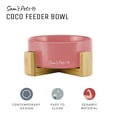 thumbnail image 5 of Sam's Pets Coco Single Pet Bowl with Wood Stand 5.11'' in Pink - 6.3, 5 of 5
