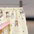 thumbnail image 4 of COMVALUE Pyjama d'Été pour Fillette, 2 Pcs, Haut à Manches Courtes, Tenue de Nuit Confortable et Ajustée, Beige, pour Taille 5-6 Ans, 4 of 5