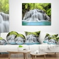 thumbnail image 4 of Designart Huai Mae Kamin Waterfall - Photography Throw Pillow - 18x18, 4 of 5