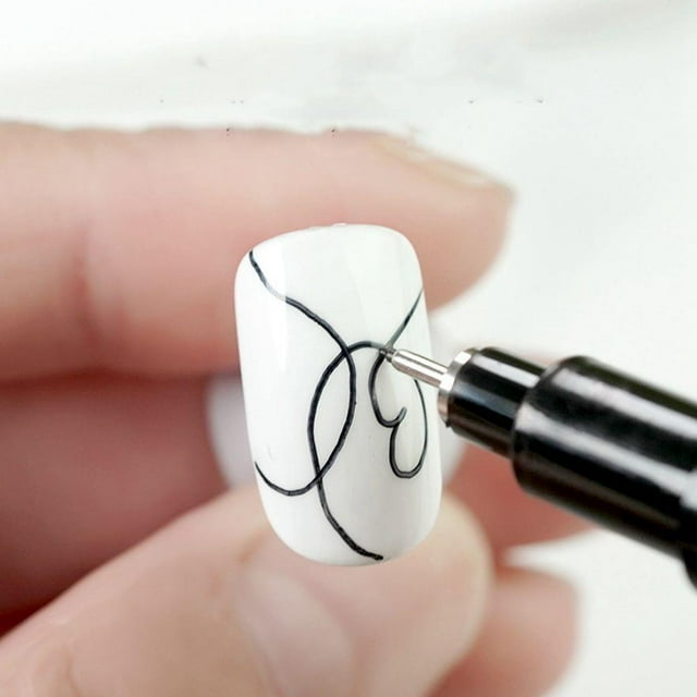(2 uds) bolígrafo para uñas, bolígrafo de grafiti para decoración de uñas, pincel delineador de pintura de dibujo a prueba de agua, detalles de líneas abstractas de flores DIY, herramienta d