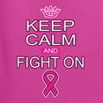 thumbnail image 6 of Wild Bobby Keep Calm and Fight On Breast Cancer Awareness Women Graphic Long Sleeve T-Shirt, Fuschia, X-Large, 6 of 6