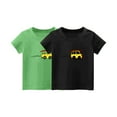 thumbnail image 2 of Frwgonr Short Sleeve Boys Girls Shirts Green 2-Pack Cute Graphic Tee Tops Kids Summer School Outfit Clothes 1-14 Years, 2 of 3