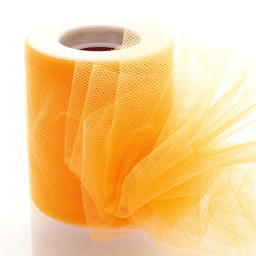 Light Yellow 6" x 25 Yd Tulle Fabric Roll Spool Wedding Bow Decoration Party ps 
