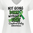 thumbnail image 4 of Inktastic Not Going Down Without a Fight Cerebral Palsy Awareness Women's Plus Size V-Neck T-Shirt, 4 of 5