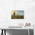 thumbnail image 2 of ARTCANVAS Landscape With Row Of Working Windmills Figures Canvas Art Print by Jan Brueghel The Elder - Size: 18" x 12" (0.75" Deep), 2 of 9