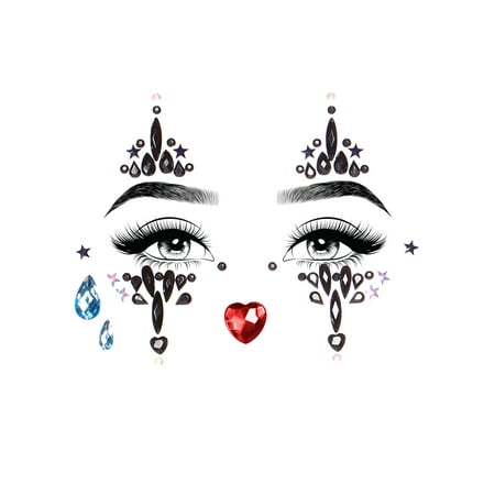 Leg Avenue Harlequin adhesive face jewels Multicolor Color