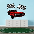 thumbnail image 1 of Sports Wall Decals for Boys Bedroom - Speedy Racing Car Flags Car DIY & Creativity Boy Girl Bedroom Wall Sticker - Size: 30 In x 24 In, 1 of 5