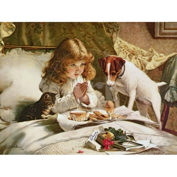 Suspense, Poster, Animals Figurative Religion Unframed Giclee Print Wall Art by Charles Burton Barber Sold by Art.Com
