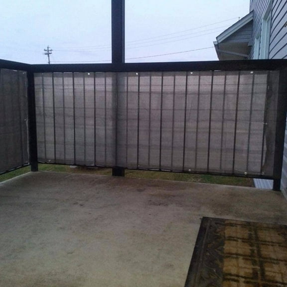 3ft X16.4ft Dark Grey Balcony Privacy Screen Fence Cover (HDPE) UV Protection Weather-Resistant 3 FT Height Shield for Deck, Patio, Backyard, Outdoor Pool, Porch, Railing