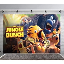 Jungle Bunch Backdrop Banner Party Supplies Poster Movie Theme Background for Photography Birthday Decorations