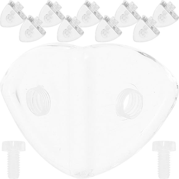 10pcs Braces Bracket 90 Degree Glass Shelf Decorative Shelf Bracket Corner Brace