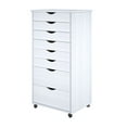 thumbnail image 2 of Jela Solid Wood 6+2 Drawer Wide Roll Cart in White, 2 of 9