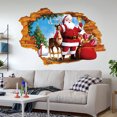 thumbnail image 4 of 1 Juego de calcomanías de pared navideñas en 3D, calcomanías de pared de Papá Noel, calcomanías de alces adorables, adhesivos para ventanas de Navidad, Mural artístico de fiesta de Navidad de inviern JAMW Sencillez, 4 of 5