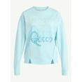 thumbnail image 5 of Time and Tru Women's Queen Logo Graphic Sweatshirt with Long Sleeves, Sizes XS-XXXL, 5 of 5