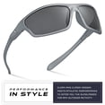 thumbnail image 2 of Polarized Wrap Around Sports Sunglasses for Men Women Driving Fishing Running Cycling Sun Glasses, 2 of 6