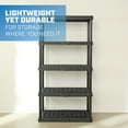 HART 5Tier 18"x 36"x70.2" Ventilated Plastic Wall Shelf Unit, 750lb