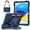 Navy + Black, variant on Dteck Case for iPad (A16) 11th/10th Generation 10.9 inch 2025/2022,Rotating Stand & Pencil Holder & Hand Grip & Shoulder Strap Shockproof iPad 11th/10th Generation Case (11th/10th Gen),Black + Orange