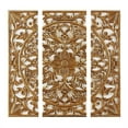 thumbnail image 2 of Madison Park Laurel Branches Carved Wood Panel Wall Decor in Gray, 2 of 30