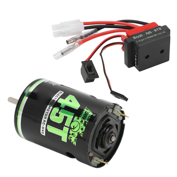 Brushed Motor, Low Noise High Torsion RC Brushed Motor Iron Plastic Copper  Stability Low Voltage Protection  For Truck For Short Truck For SUV 45T