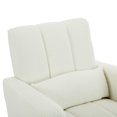 thumbnail image 7 of YIYADO Rocking Chair in Teddy Velvet with Pillow, Cream White High-Back Accent Chair for Living Room, Nursery & Bedroom, 7 of 7