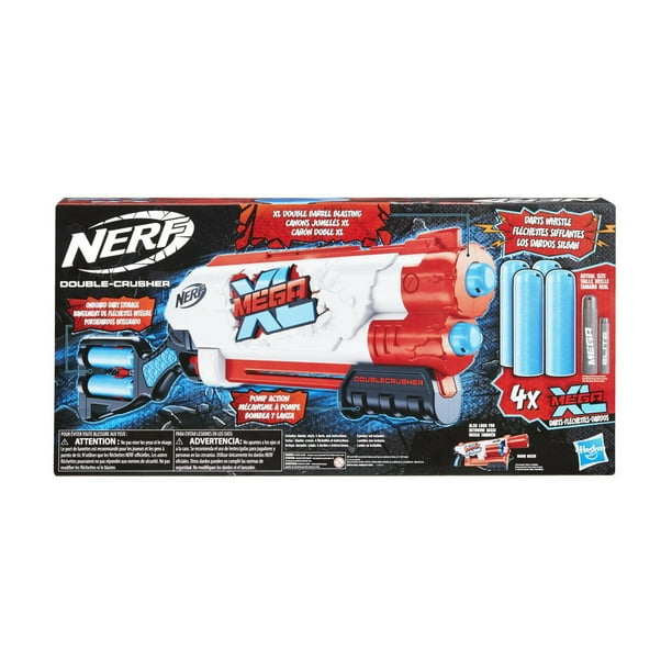 Nerf Mega XL Double Crusher Blaster, Largest Nerf Mega Darts Ever