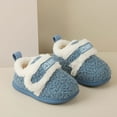 thumbnail image 2 of Boots for Kids Winter Girls Indoor Slippers Warm Lined Booties Easy on Design Soft Sole Cozy Home Floor Footwear Girls' Boots Blue 12.5, 2 of 5
