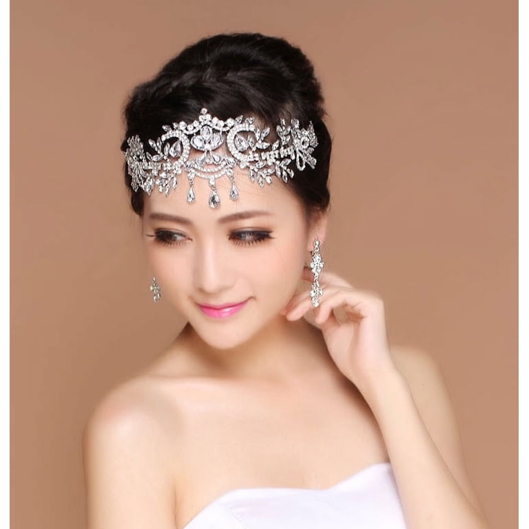 Wedding Bridal Headband Rhinestone Frontlet Crystal Head 