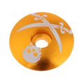 thumbnail image 2 of Bicicleta De Aleación De Aluminio Threadless Stem Headset Top Cap Cover Gold Skull Sunnimix Tapa superior para auriculares de bicicleta, 2 of 8