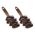thumbnail image 1 of 1/2 cepillo de cerdas de jabalí para el cuero cabelludo, masajeador para reducir el frizz, peine estático para el crecimiento del cabello, peine para el cuidado del cabello con brillo natural., 1 of 7
