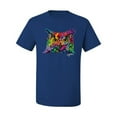 thumbnail image 3 of Wild Bobby, Colorful Neon Owl Animal Lover Men's Graphic T-Shirt, Royal, Small, 3 of 3