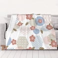 thumbnail image 5 of YFYANG Lightweight Warm Flannel Blanket, Geometric Floral Patterns Throw Blanket for Bed, Sofa, Travel, Camping, 80"x60", 5 of 7