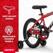 Huffy 16 Rock It Kids Bike, Fits Riders 42 - 48, Red, Youth, Boys