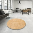 thumbnail image 3 of Ahgly Company Indoor Round Abstract Orange Oriental Area Rugs, 3' Round, 3 of 6