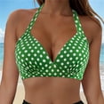 thumbnail image 2 of Women's Push Up V Neck Bikini Tops Criss Cross Back Padded Bathing Suit Top Only, 2 of 8