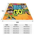 thumbnail image 3 of Teen Titans Go Fleece Blanket Super Soft Warm Throw Blankets, Plush Cozy Fuzzy Blanket, For Couch Sofa Bed Travel Camping 50"X40", 3 of 7