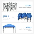 thumbnail image 5 of Ainfox 8'x8' Pop Up Canopy Tent, Easy-Setup Gazebo, Outdoor Canopy with 3 Adjustable Heights for Events, Parties, Camping, Blue, 5 of 10