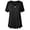 Solid Black, variant on VERABENDI Women's Tunic Tops Plus Size Short Sleeve V-neck Floral Blouses Henley T-Shirts,M-4XL