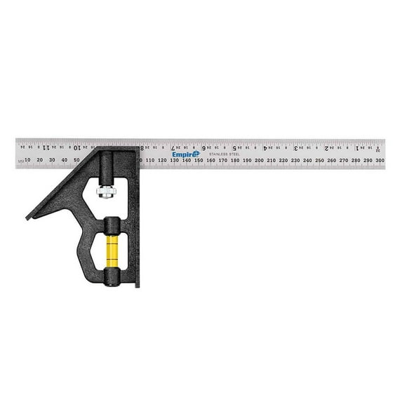 Escuadra De Acero Con Vial Acrílico 12" 30 Cm