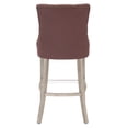 thumbnail image 6 of WestinTrends Hayes 29" Upholstered Wood Bar Stool with Tufted Back, Antique Gray/Brown, 6 of 10