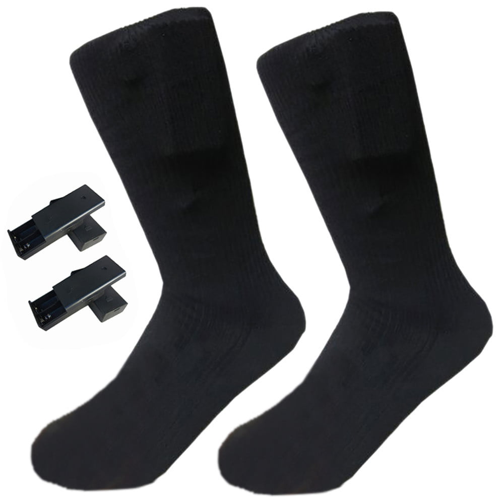 Cotton Heated Socks Sports Skiing Winter Foot Warmer Electric Heating Sock USA 