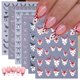 thumbnail image 1 of Calcomanías para Uñas WFBBKP 6 Hojas San Valentín 3D Lazo Corazón, 1 of 7