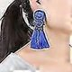 thumbnail image 2 of Bohemian Sment Thread Tassel Chaner Drop, 2 of 5