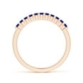 thumbnail image 2 of ANGARA Natural Square Blue Sapphire Semi Eternity Classic Wedding Ring in 14K Rose Gold for Women (Size-1.9mm) | September Birthstone, Anniversary, Jewelry Gift for Women | Natural Blue Sapphire Ring, 2 of 9