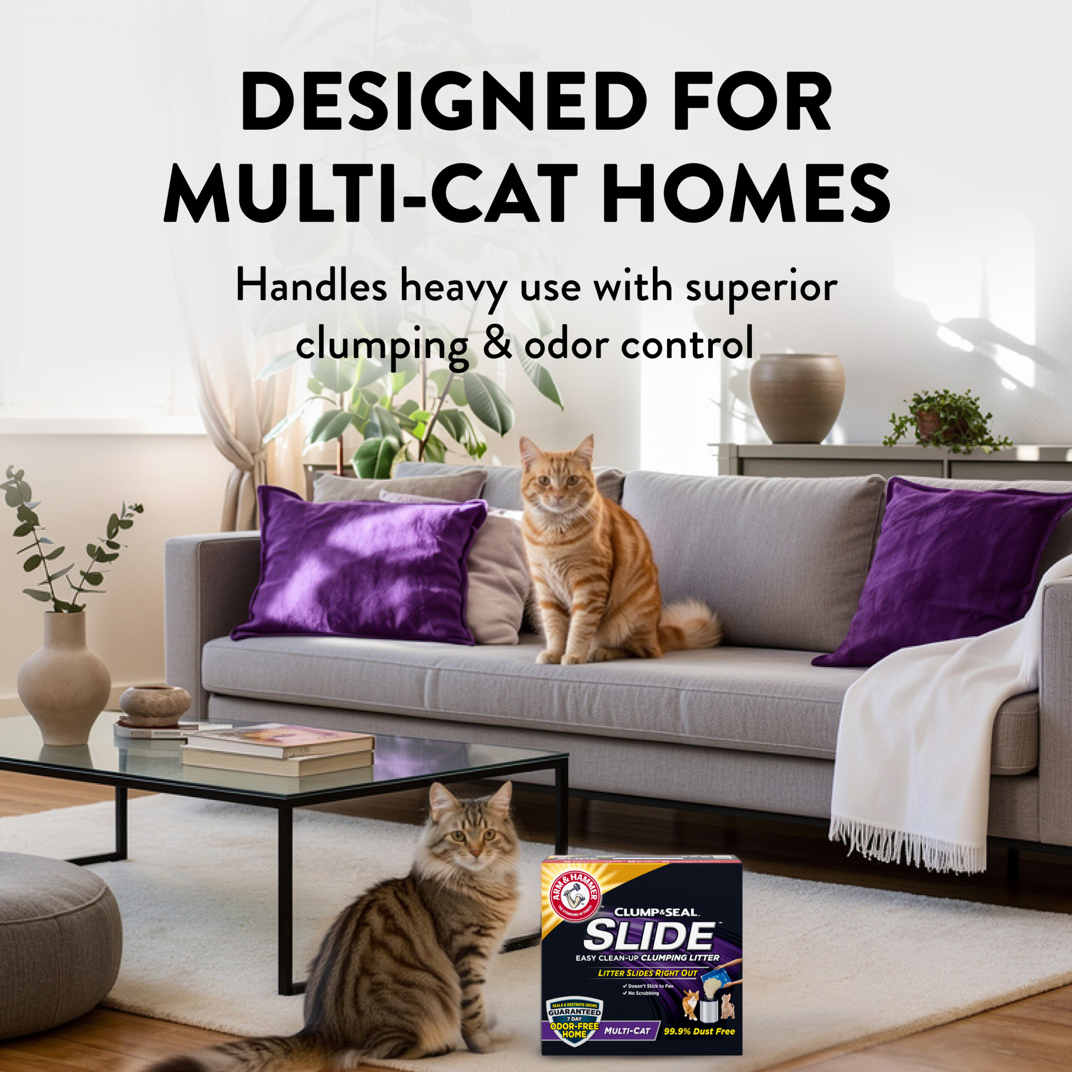 ARM & HAMMER Slide Easy Clean-Up Clumping Litter, 14 lb photo 5